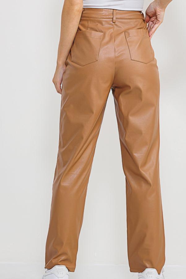 Crossover Leather Pants