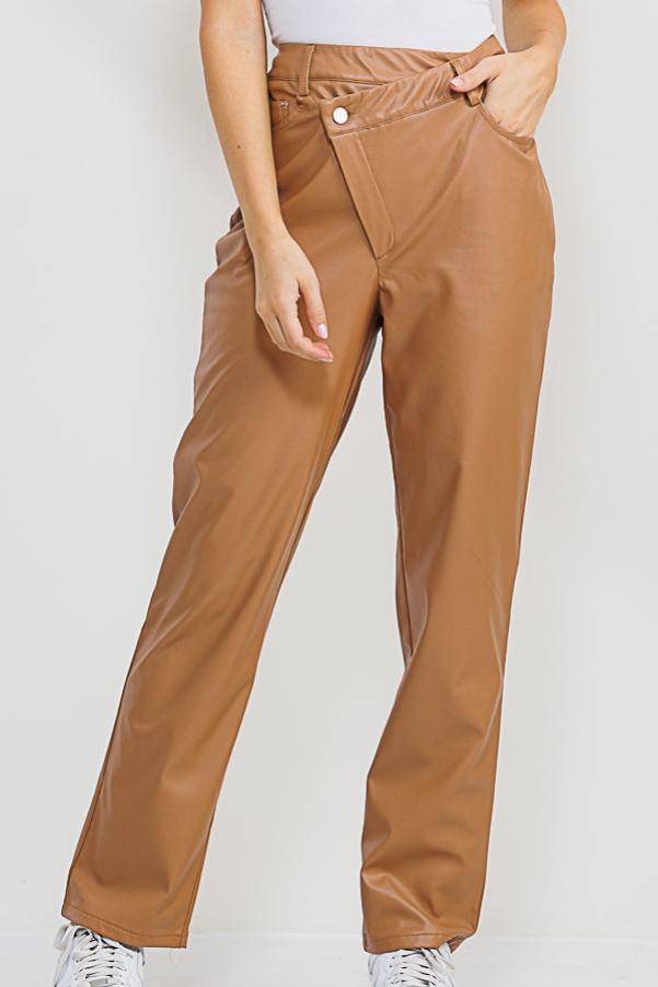 Crossover Leather Pants