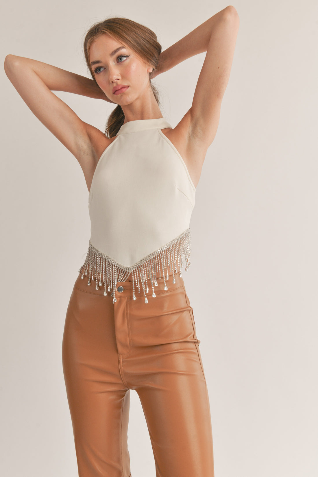 Rhinestone Halter Top