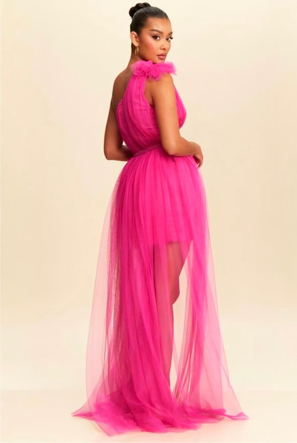 Tulle Maxi Overskirt Dress