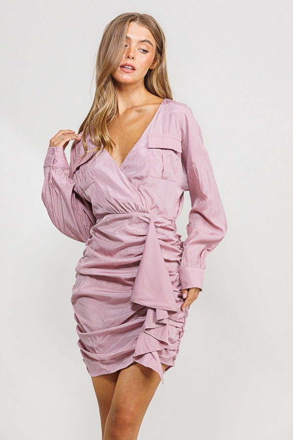 Mauve Draped Dress