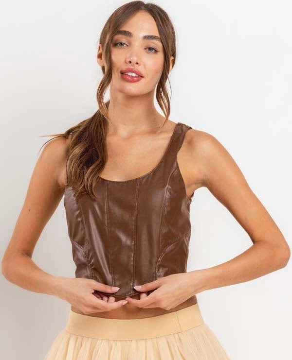 Corset Leather Top