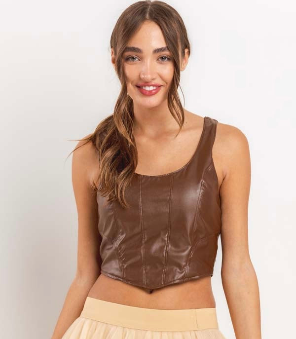 Corset Leather Top