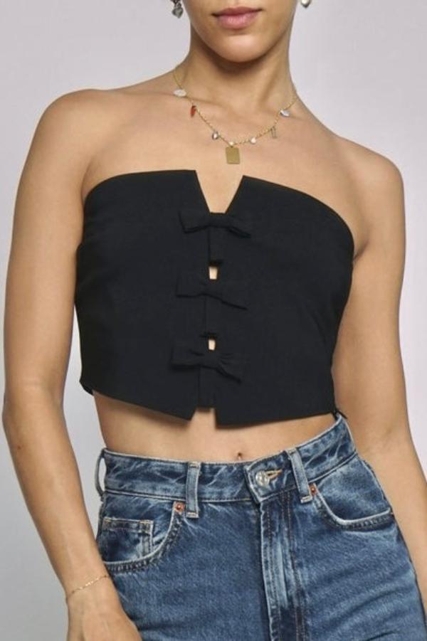 Bows Strapless Top