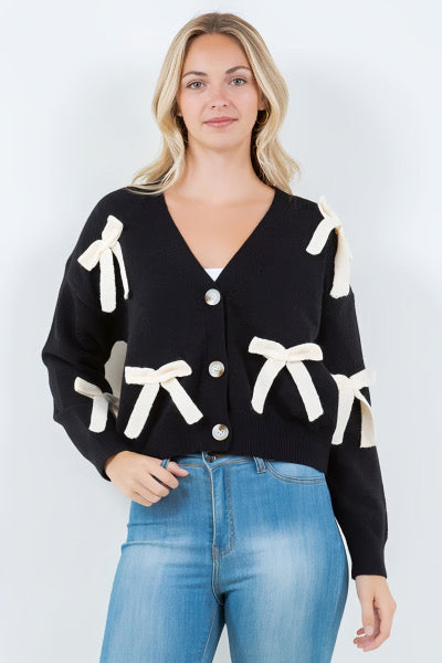 Bows Knit Cardigan