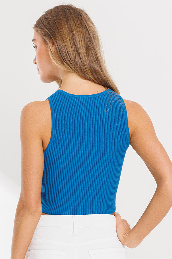 Rib Cropped Tank Top