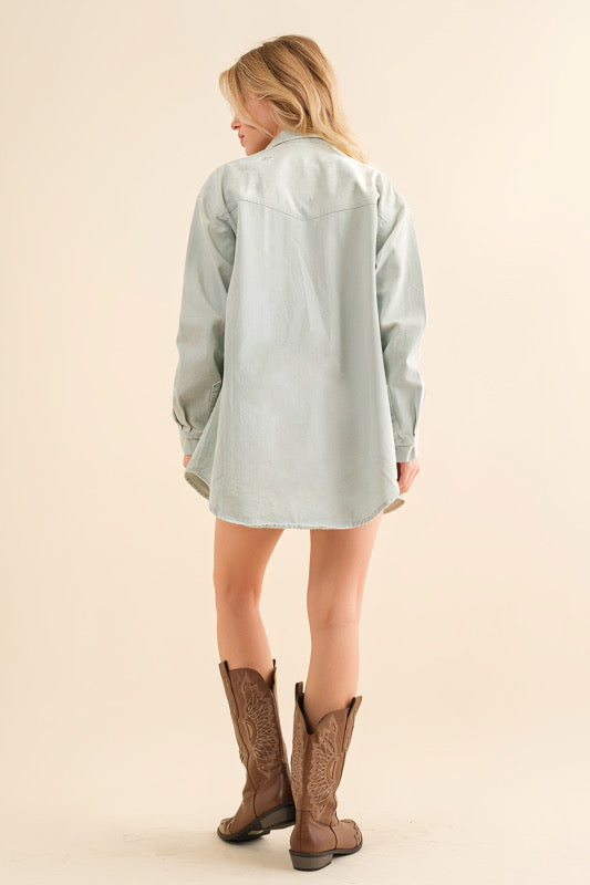 Rhinestone Embellished Denim Jacket