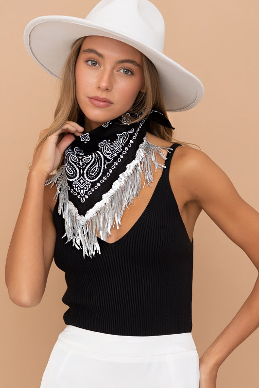 Sequins Bandana Scarf