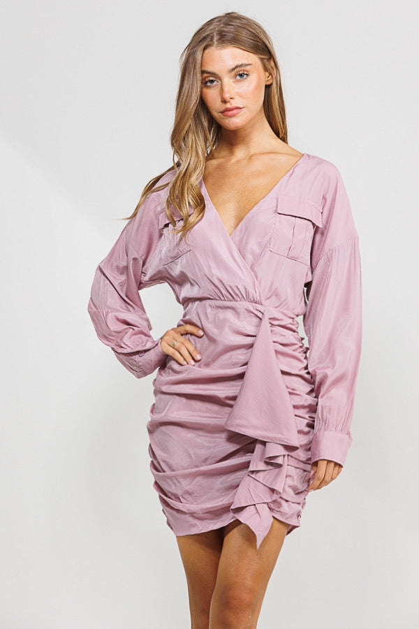 Mauve Draped Dress