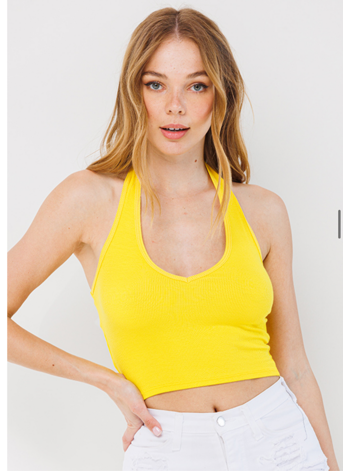 Yellow halter top