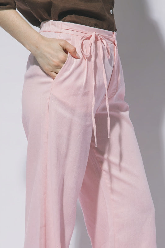 Lt. Pink Linen Trousers
