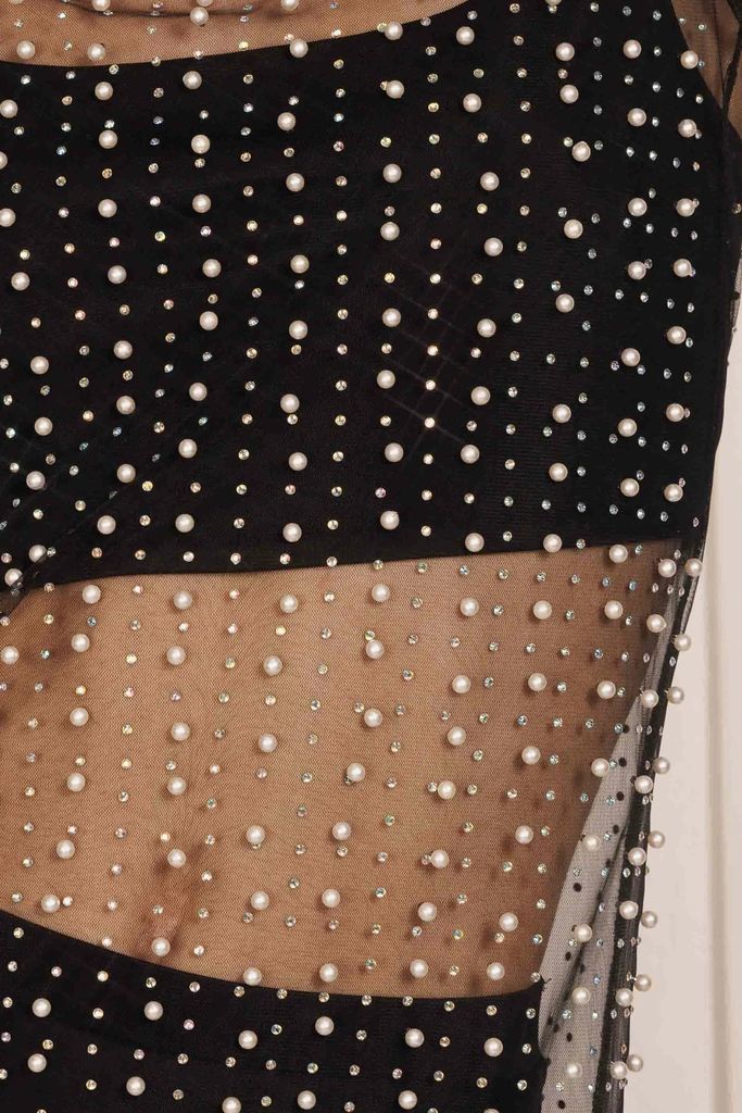 Pearls and Rhinestones Mesh Dress Pearls and Rhinestones Mesh Dress